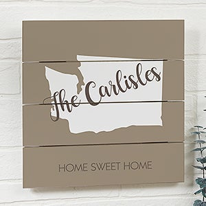 State Pride 12x12 Personalized Wood Plank Sign - 19165-12x12