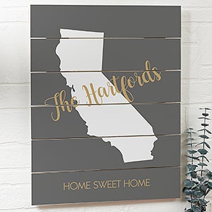 State Pride 16x20 Personalized Wood Plank Sign - 19165-16x20