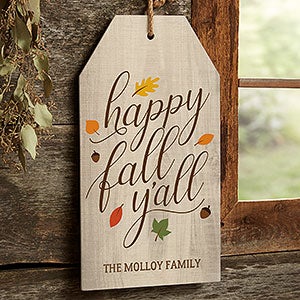 Happy Fall YAll Personalized Wall Tag - 19180