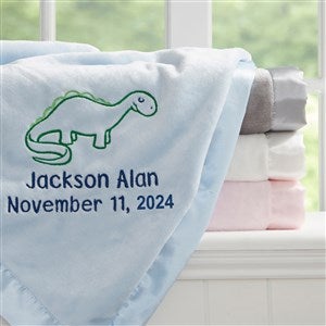 Dinosaur Embroidered Baby Blanket - 19220