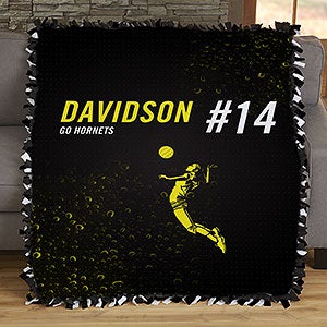 Sports Enthusiast Personalized 50x60 Tie Blanket - 19221-T