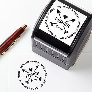 Arrows of Love Self-Inking Custom Address Stamp - 19235