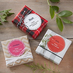 Simple To & From Personalized Gift Stickers - 19238