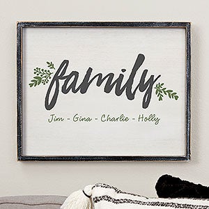 Cozy Home Personalized Blackwashed Wood Wall Art - 14x18 - 19244B-14x18