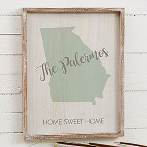 State Pride 14x18 Personalized Barnwood Wall Art - 19248-14x18