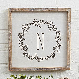 Personalized 12x12 Farmhouse Framed Wall Art - 19249-12x12