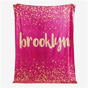 Sparkling Name 60x80 Personalized Fleece Blanket - 19264-L