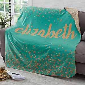 Sparkling Name Personalized 60x80 Sherpa Blanket - 19264-SL