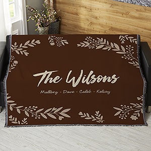 Cozy Home Personalized 50x60 Woven Throw - 19265-A