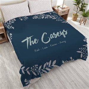 Cozy Home Personalized 90x90 Plush Queen Fleece Blanket - 19265-QU