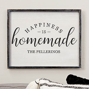 Happiness is Homemade Blackwashed Wood Wall Art - 14x18 - 19279B-14x18