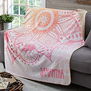 Mandala Personalized 50x60 Sherpa Blanket - 19304-S