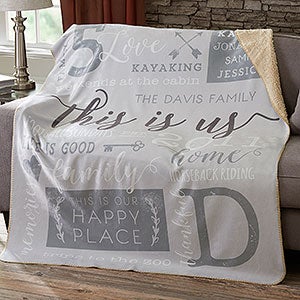 This Is Us Personalized 50x60 Sherpa Blanket - 19310-S