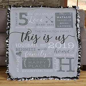 This Is Us Personalized 50x60 Tie Blanket - 19310-T