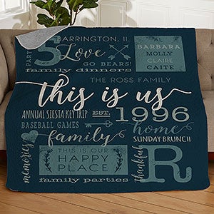 This Is Us Personalized 50x60 Quilted Blanket - 19310-Q