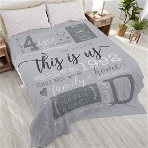 This Is Us Personalized 90x108 Plush King Fleece Blanket - 19310-K