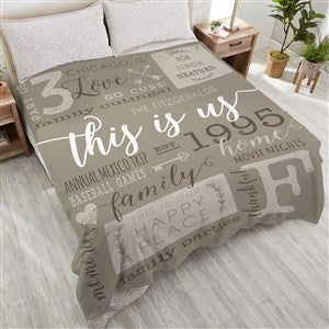 This Is Us Personalized 90x90 Plush Queen Fleece Blanket - 19310-QU