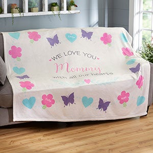 All Our Hearts Personalized 50x60 Fleece Blanket - 19314-F
