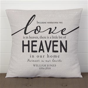 Heaven In Our Home Personalized 18 Memorial Throw Pillow - 19317-L