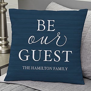 Be Our Guest Personalized 18-inch Velvet Throw Pillow - 19318-LV