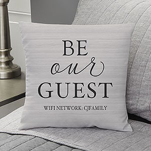 Be Our Guest Personalized 14" Throw Pillow - 19318-S
