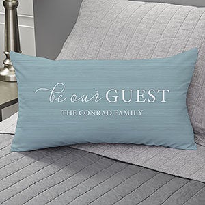 Be Our Guest Personalized Lumbar Throw Pillow - 19318-LB