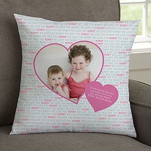 Love You This Much Personalized 14-inch Velvet Photo Pillow - 19320-SV