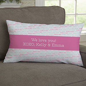 Love You This Much Personalized Lumbar Throw Pillow - 19320-LB