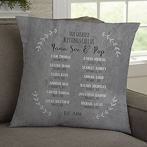 Our Grandchildren Personalized 18 Throw Pillow - 19323-L