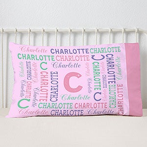 Repeating Girl Name Personalized 20" x 40" King Pillowcase - 19325-K