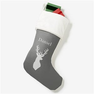 Winter Silhouette Personalized Ivory Christmas Stockings - 19349-I
