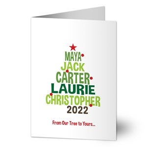 Personalized Christmas Cards - Christmas Family Tree - 19350 Personalized Christmas Cards - Christmas Family Tree - 19350