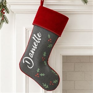 Cozy Christmas Personalized Burgundy Christmas Stocking - 19352