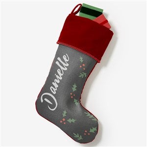 Cozy Christmas Personalized Burgundy Christmas Stocking - 19352