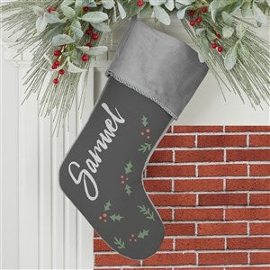 Cozy Christmas Personalized Grey Christmas Stocking - 19352-GR