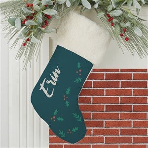 Cozy Christmas Personalized Christmas Ivory Faux Fur Stocking - 19352-IF