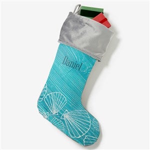 Coastal Home Personalized Grey Christmas Stocking - 19355-GR