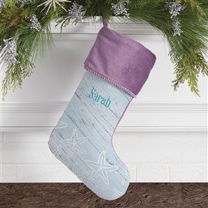 Coastal Home Personalized Purple Christmas Stocking - 19355-P