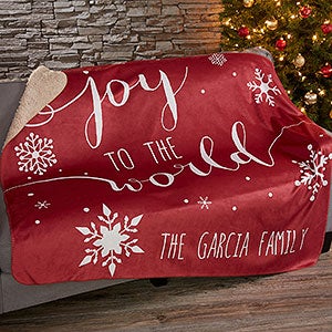 Christmas Quotes Personalized 60x80 Sherpa Blanket - 19359-SL