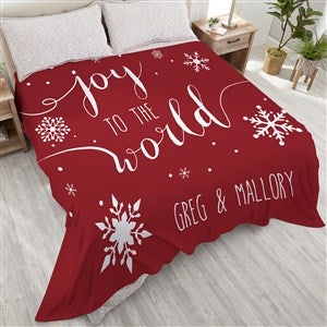 Christmas Quotes Personalized 90x108 Plush King Fleece Blanket - 19359-K