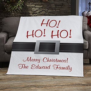 Santa Belt Personalized 50x60 Sweatshirt Blanket - 19360-SW