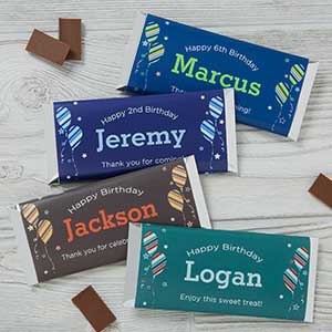 Birthday Boy Personalized Candy Bar Wrappers - 19402