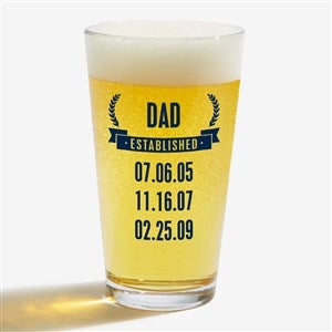 Date Established Personalized Pint Glass - 19410
