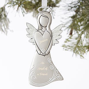 Angel Of A Friend Personalized Christmas Ornament - 19413