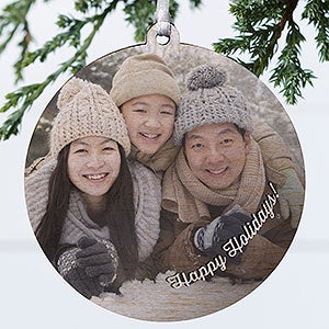 Family Memories Premium Photo Ornament- 3.75 Wood - 1 Sided - 19443-1W