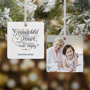 Grandparents Are Special Personalized Square Photo Ornament 2.75 Metal  2 Sided - 19444-2M