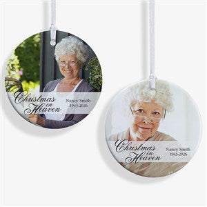 Christmas In Heaven Small 2 Sided Memorial Photo Ornament - 19445-2