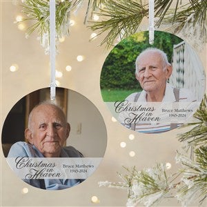 Christmas In Heaven Large 2 Sided Memorial Photo Ornament - 19445-2L