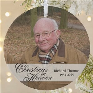 Christmas In Heaven Large 1 Sided Memorial Photo Ornament - 19445-1L