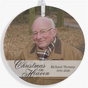Christmas In Heaven Large 1 Sided Memorial Photo Ornament - 19445-1L